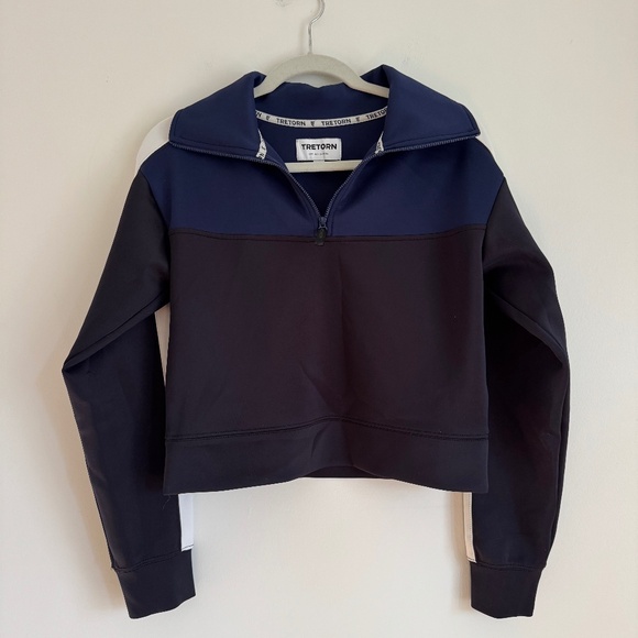 Tretorn Sweden Color Block Logo Quarter Zip Pullover Sweatshirt | Size XS - Picture 1 of 7